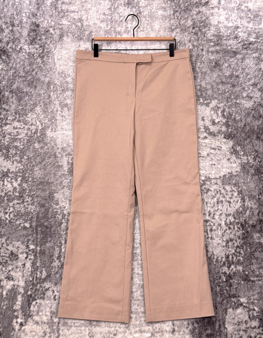 Max Mara Pants 12 Womens Tech Fabric Wide Straight Dress Trouser 'S